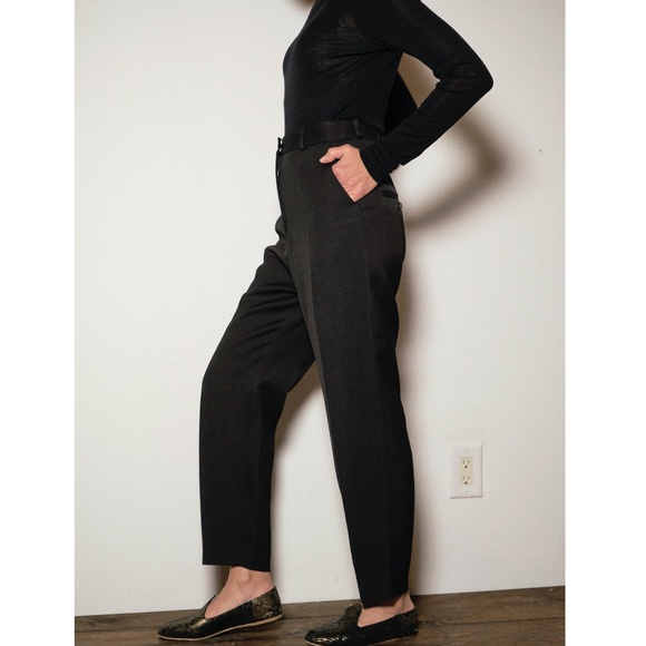 Toteme Tapered Suit Trouser NWT Linen Viscose- Black - Size 36, 38 - Picture 5 of 14